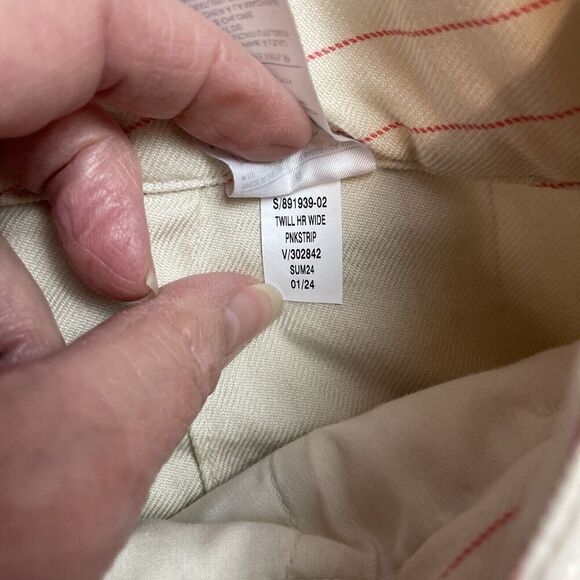 Banana Republic Outlet Wide Leg Trouser Jeans Womens 6 Ivory Pink Stripe Hi Rise - Picture 5 of 8